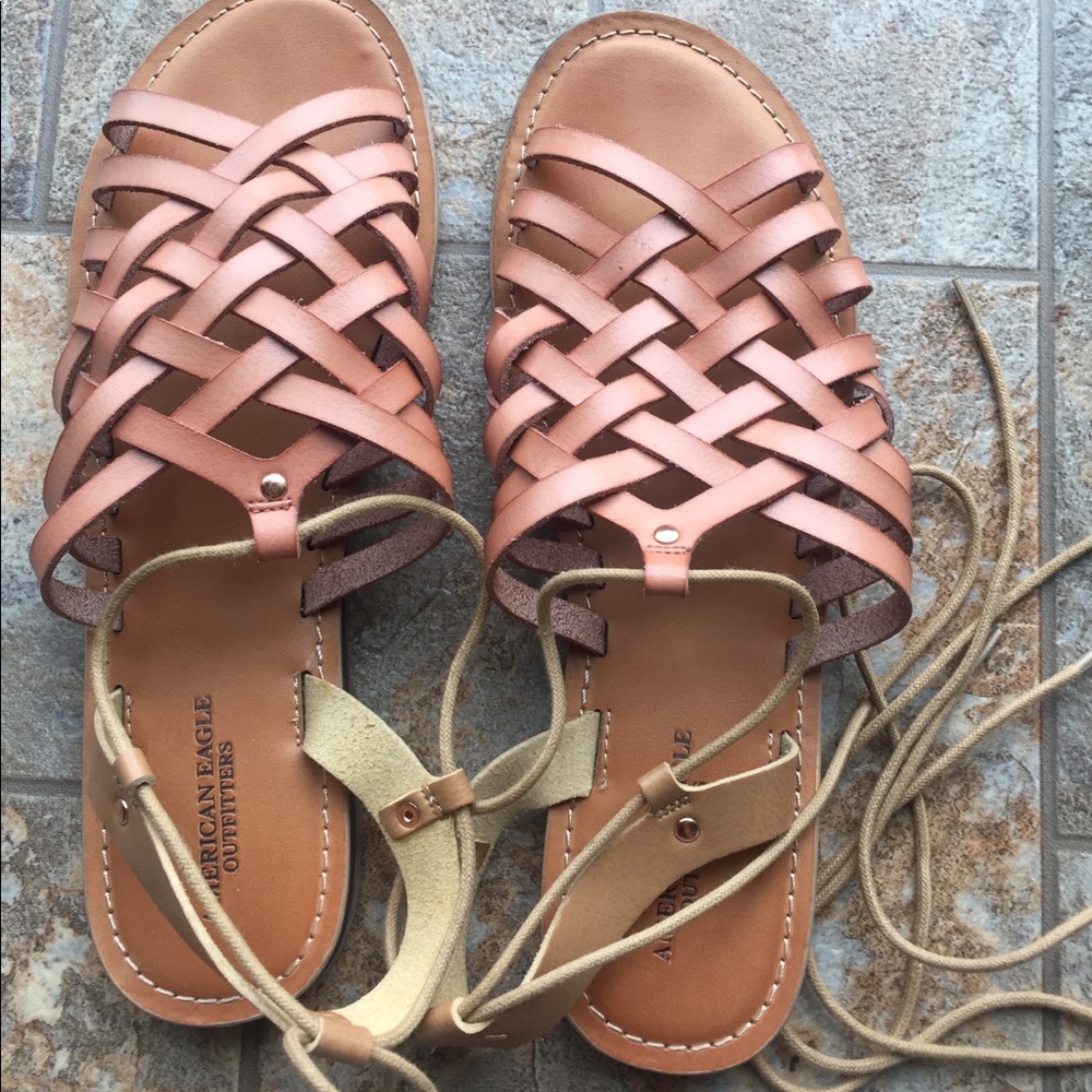 American Eagle Lace Up Sandals